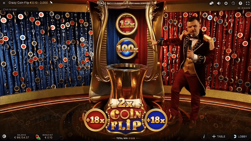 Crazy Coin Flip (Evolution Gaming) Image 2